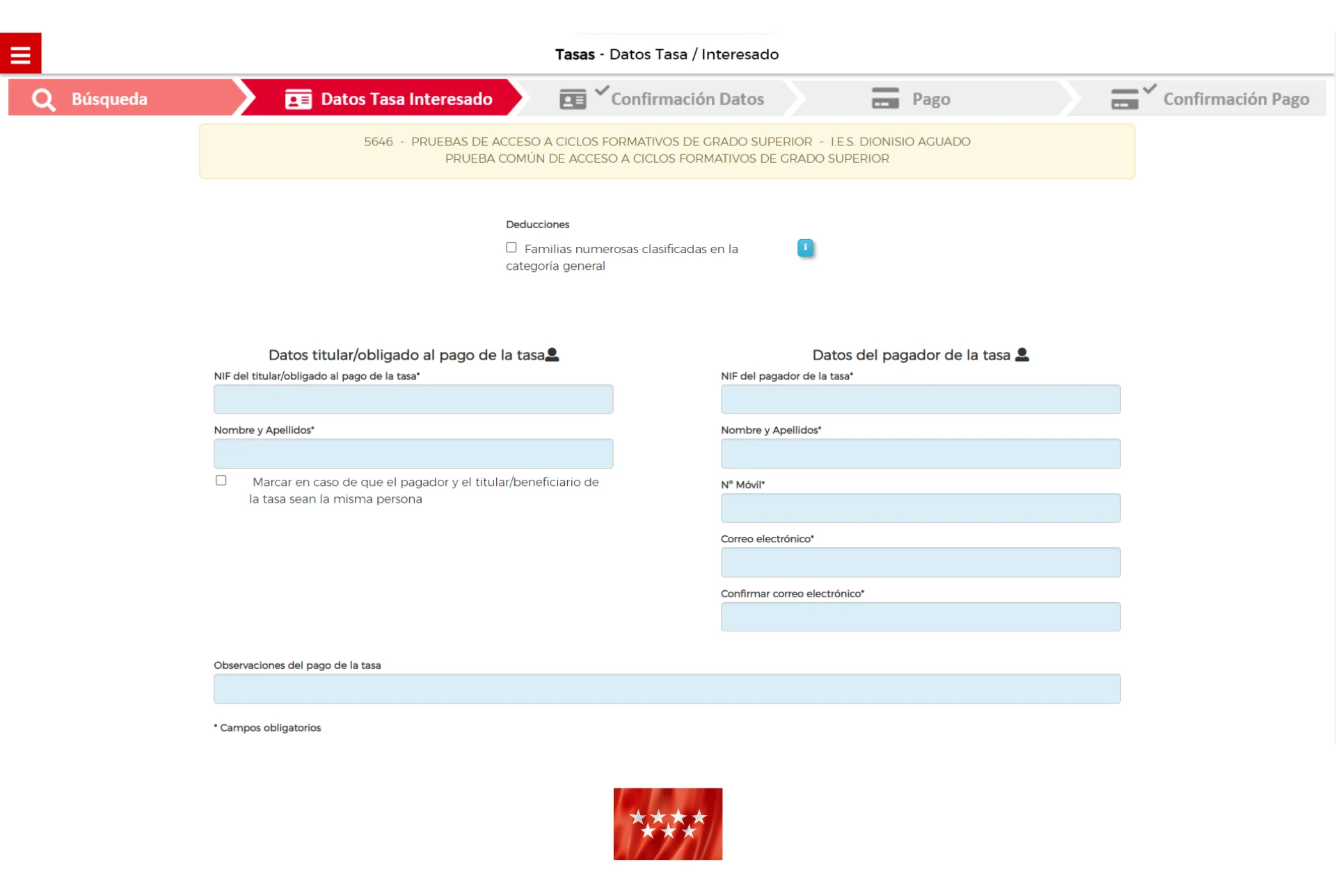 Ayuda en la inscripción en las pruebas de acceso