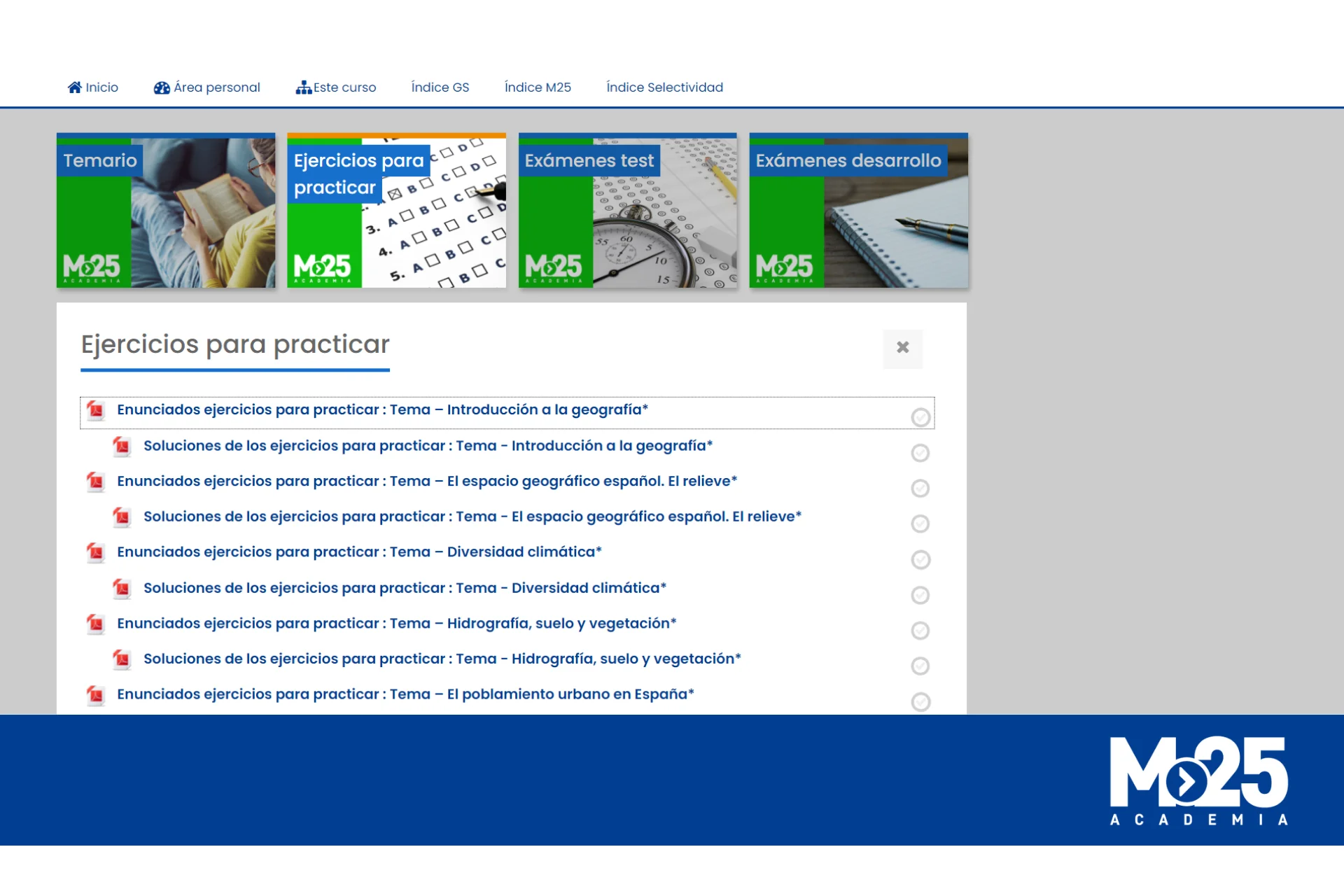 Campus Virtual de Academia M25