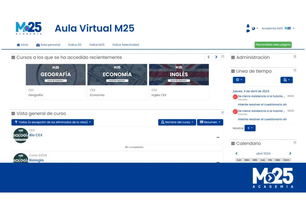 Campus Virtual de Academia M25